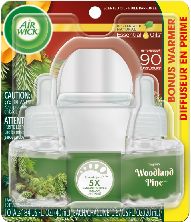 AIR WICK Scented Oil  Woodland Pine  Kit Discontinued